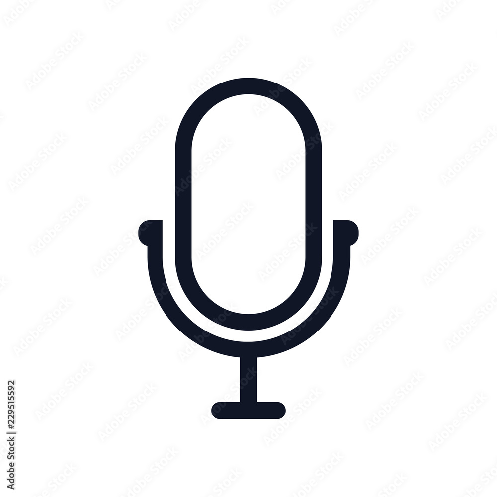mic silhouette icon design template vector mic silhouette icon design template vector