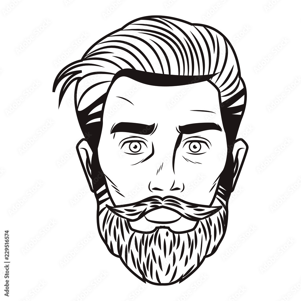 Pop art hispter face