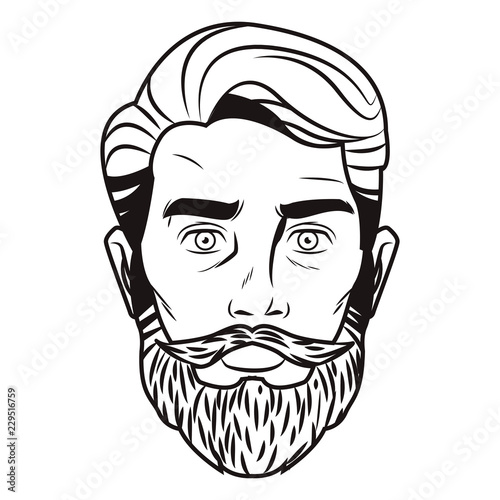 Pop art hispter face