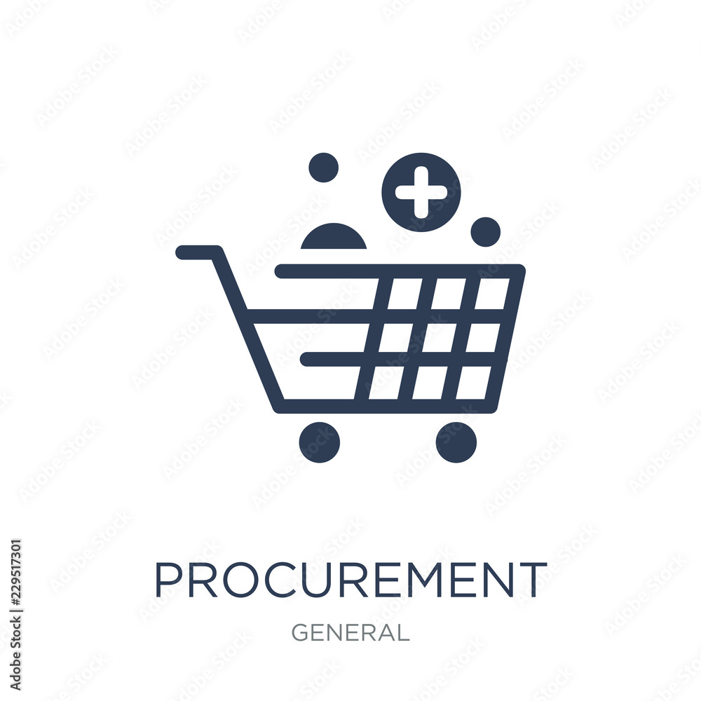 procurement icon. Trendy flat vector procurement icon on white ...