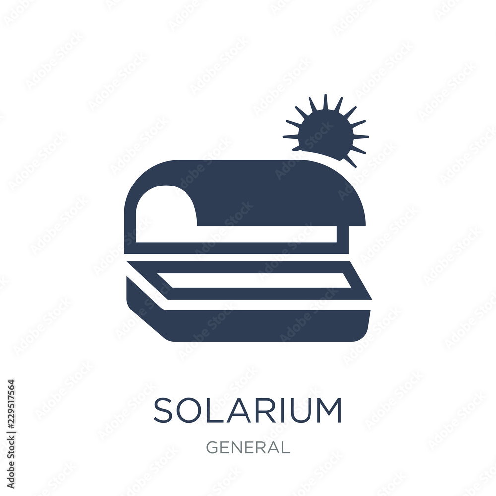 solarium icon. Trendy flat vector solarium icon on white background from General collection solarium icon. Trendy flat vector solarium icon on white background from General collection