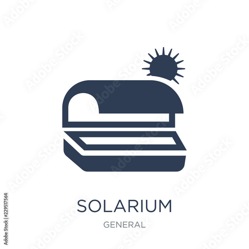 solarium icon. Trendy flat vector solarium icon on white background from General collection