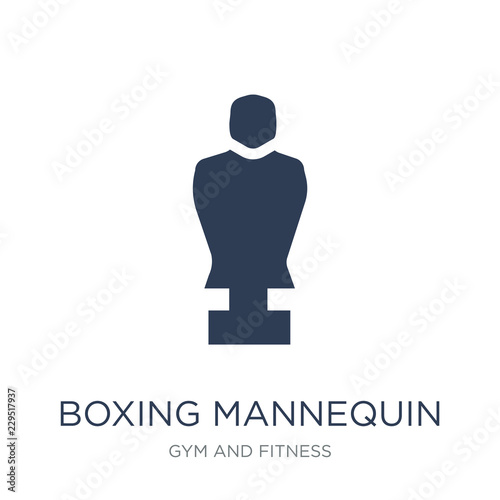 Boxing Mannequin icon. Trendy flat vector Boxing Mannequin icon on white background from Gym and fitness collection