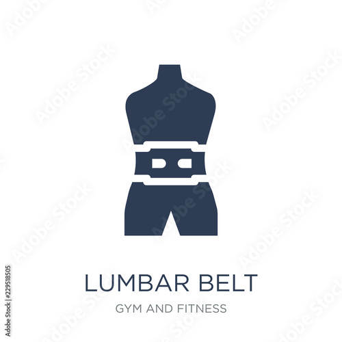Lumbar belt icon. Trendy flat vector Lumbar belt icon on white background from Gym and fitness collection
