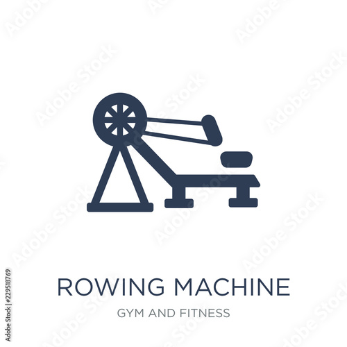 Rowing Machine icon. Trendy flat vector Rowing Machine icon on white background from Gym and fitness collection