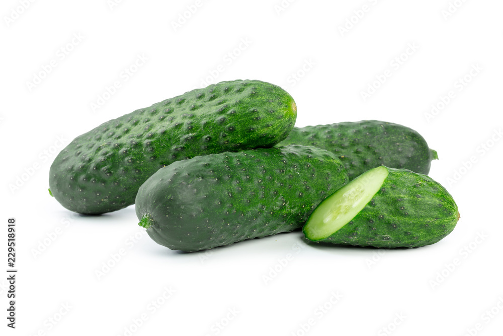 cucumber isolated on white background cucumber isolated on white background