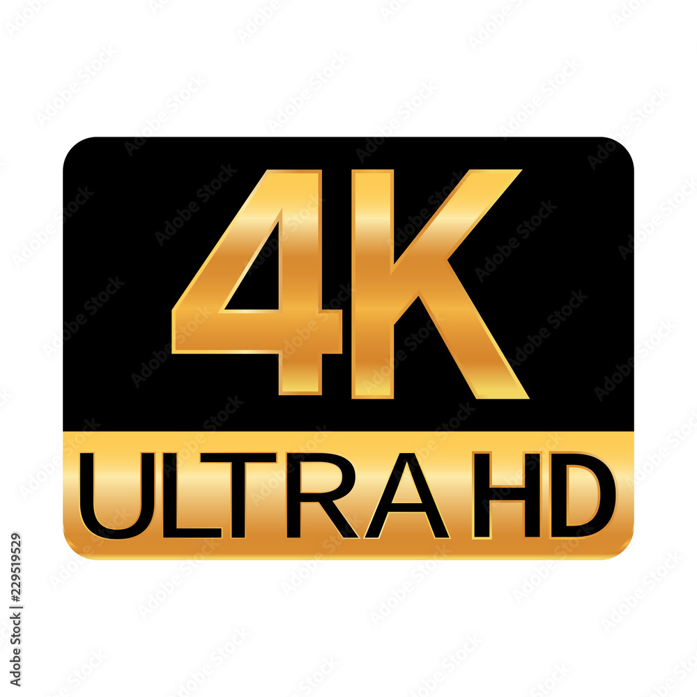 4K resolution gray icon for web and mobile 4K resolution gray icon for web and mobile