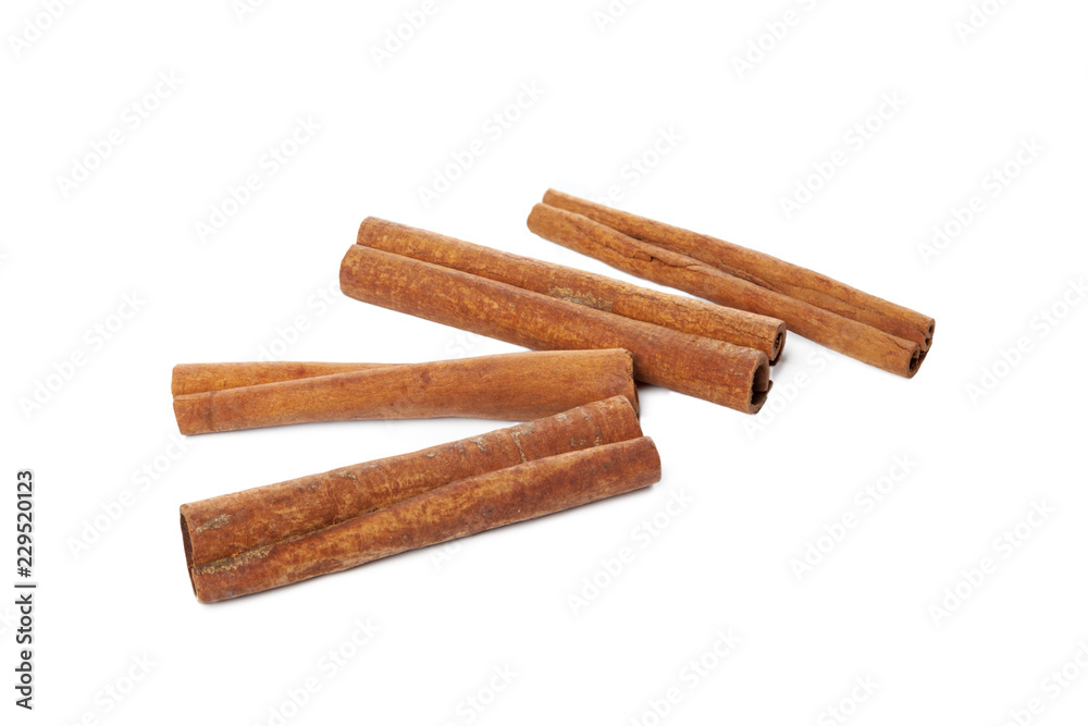 Cinnamon sticks isolated on white background Cinnamon sticks isolated on white background