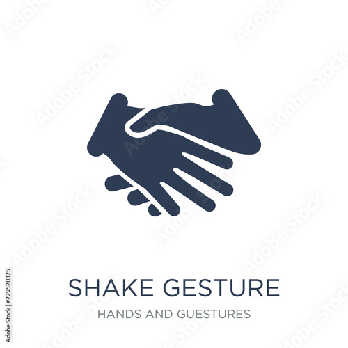 Shake gesture icon. Trendy flat vector Shake gesture icon on white background from Hands and guestures collection