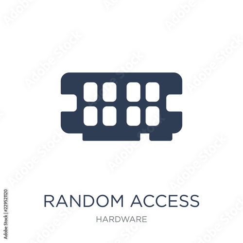 Random access memory icon. Trendy flat vector Random access memory icon on white background from hardware collection