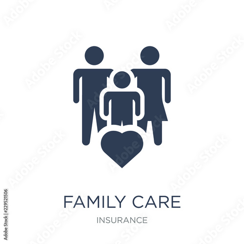 Family Care icon. Trendy flat vector Family Care icon on white background from Insurance collection