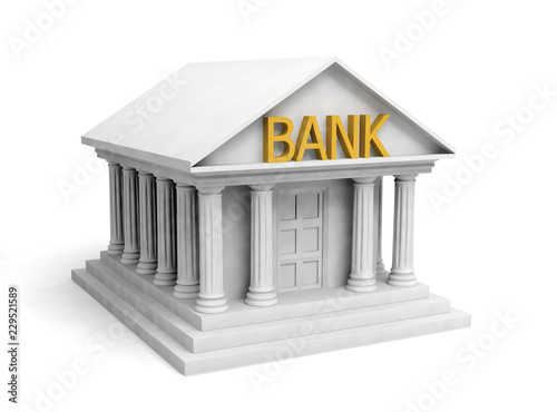 banque bâtiment 3D