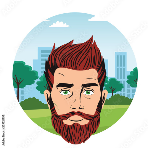 Pop art hispter face