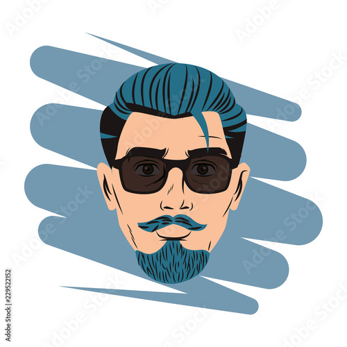 Pop art hispter face