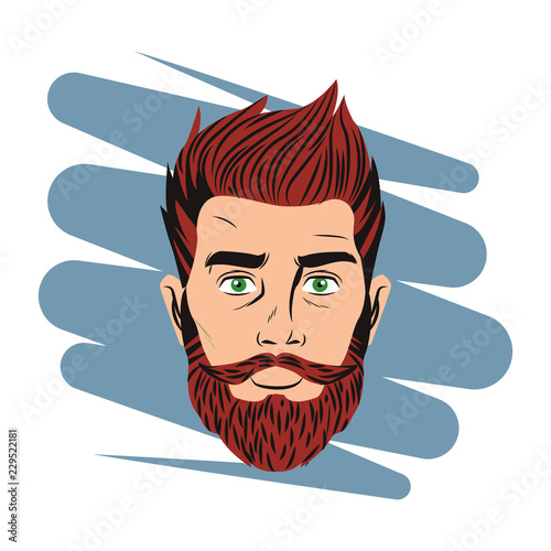 Pop art hispter face