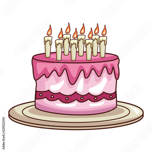 Birthday cake cartoon