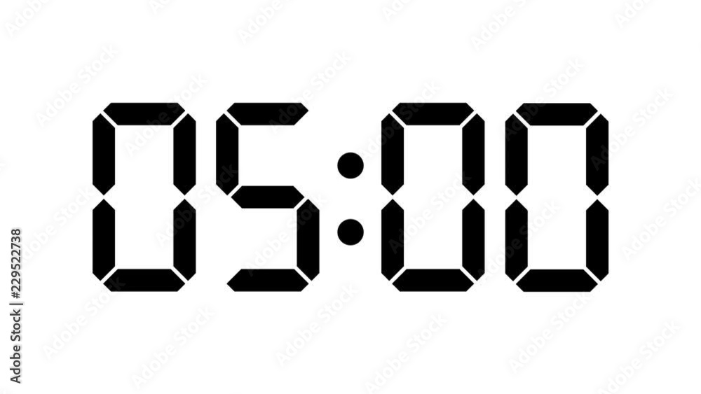 Digital timer of 60 seconds with regular hundredths, 4K UHD, optimized for 60 fps to avoid frame rate distortions and interpolation artifacts - Black on white - arzawen.com/timer