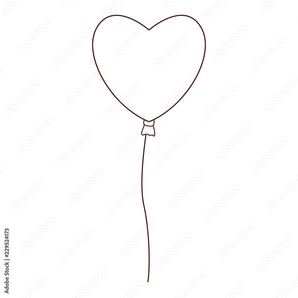 Fototapeta Heart shaped balloon