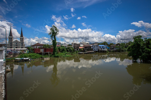 Chanthaburi Waterfront Community: October 21, 2018, Chanthaburi River Community Cultural Center has many shops and souvenirs, tourists come to see the city, Thailand. © bangprik