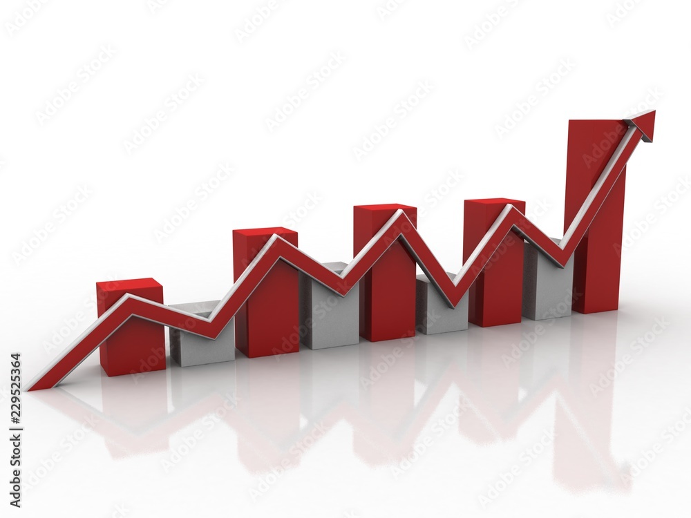 3d rendering Stock market online business concept. business Graph 3d rendering Stock market online business concept. business Graph