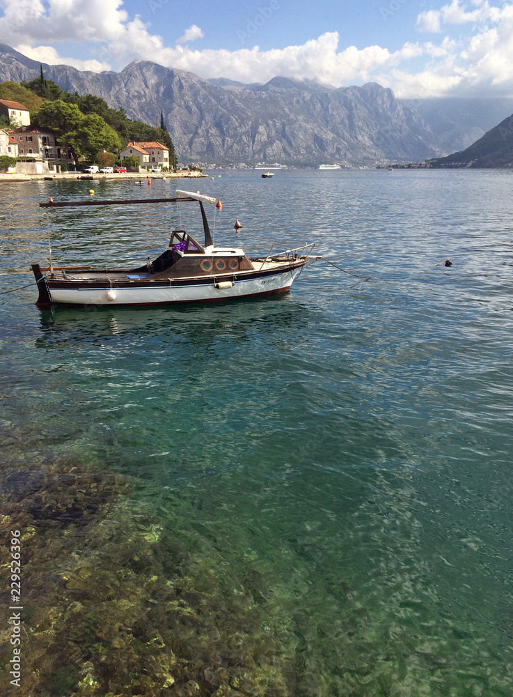 Beautiful scenery at the Bay of Kotor, Montenegro