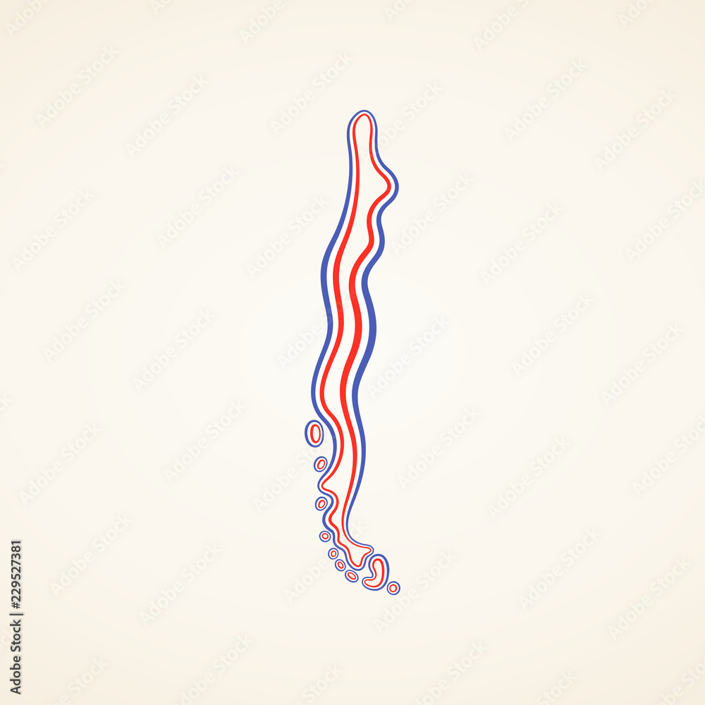 Chile - Outline Map
