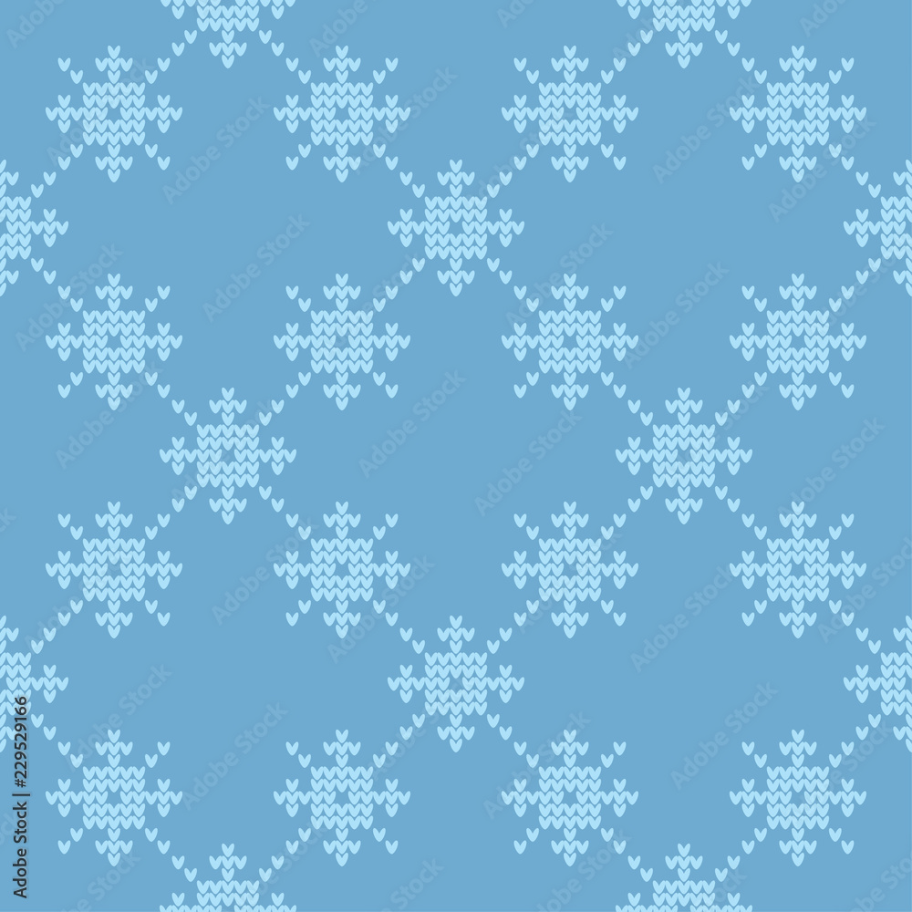 Knitted Norwegian snowflakes. Seamless vector background. Folk motives. Winter pattern. Can be used for wallpaper, textile, invitation card, wrapping, web page background. Knitted Norwegian snowflakes. Seamless vector background. Folk motives. Winter pattern. Can be used for wallpaper, textile, invitation card, wrapping, web page background.