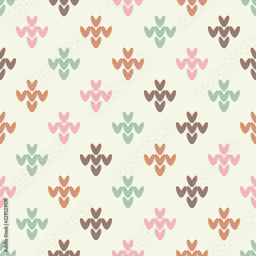 Wallpaper Mural Knitted Norwegian snowflakes. Seamless vector background. Folk motives. Winter pattern. Can be used for wallpaper, textile, invitation card, wrapping, web page background. Torontodigital.ca