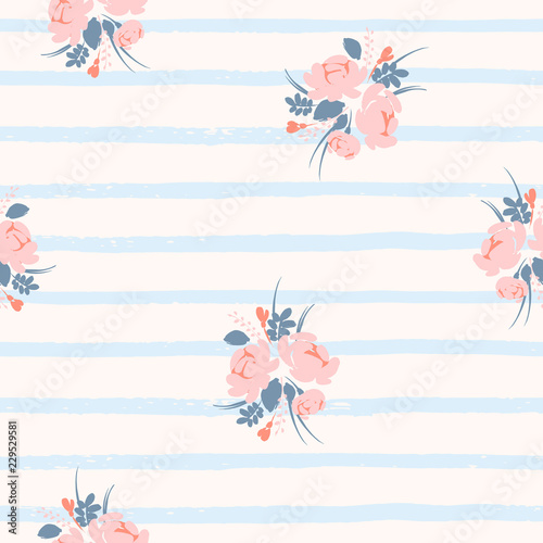 Fototapeta Naklejka Na Ścianę i Meble -  Floral abstract seamless pattern. Vector design for different surfases.