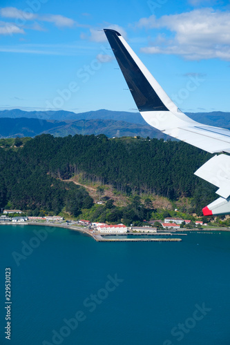Wallpaper Mural Aerial view Shelly Bay on the Miramar Peninsula, Wellington. Famous for the Chocolate Fish cafe Torontodigital.ca