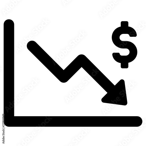 financial crisis vector icon