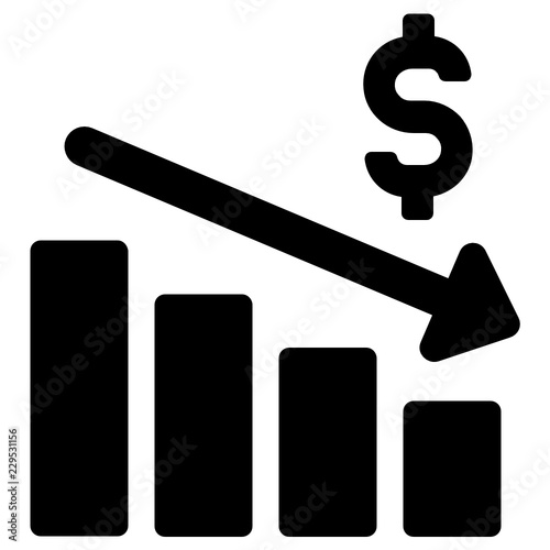 financial crisis vector icon