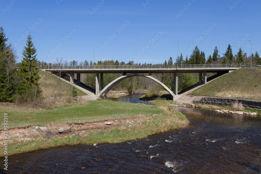Obraz premium Bridge above river.