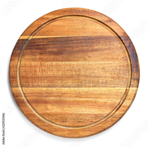 Wooden cutting board with copy space. design element, isolated on white background. Wood texture, old wood board.