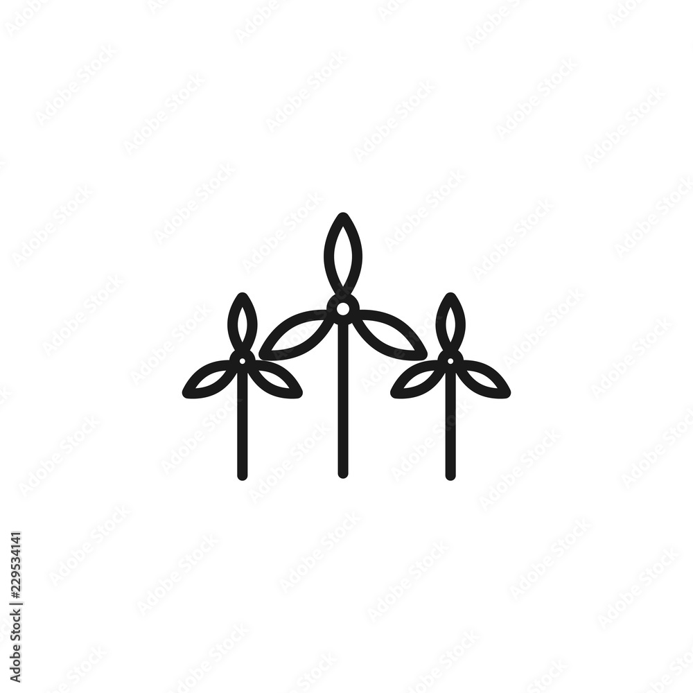 alternative energy fans icon. symbol of ecology alternative energy fans icon. symbol of ecology