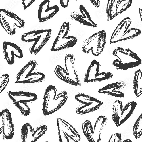 Hand drawn heart background 01