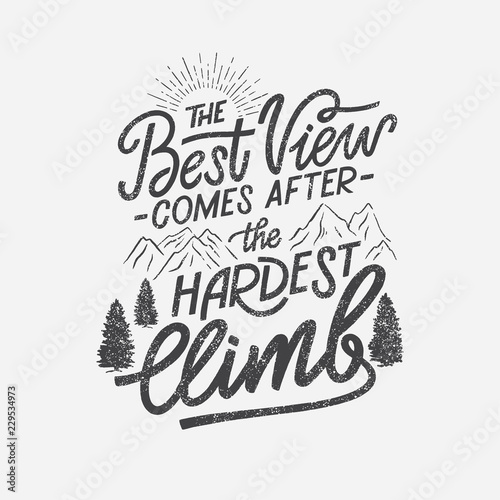 Canvas Print Hand lettering motivation quote 01
