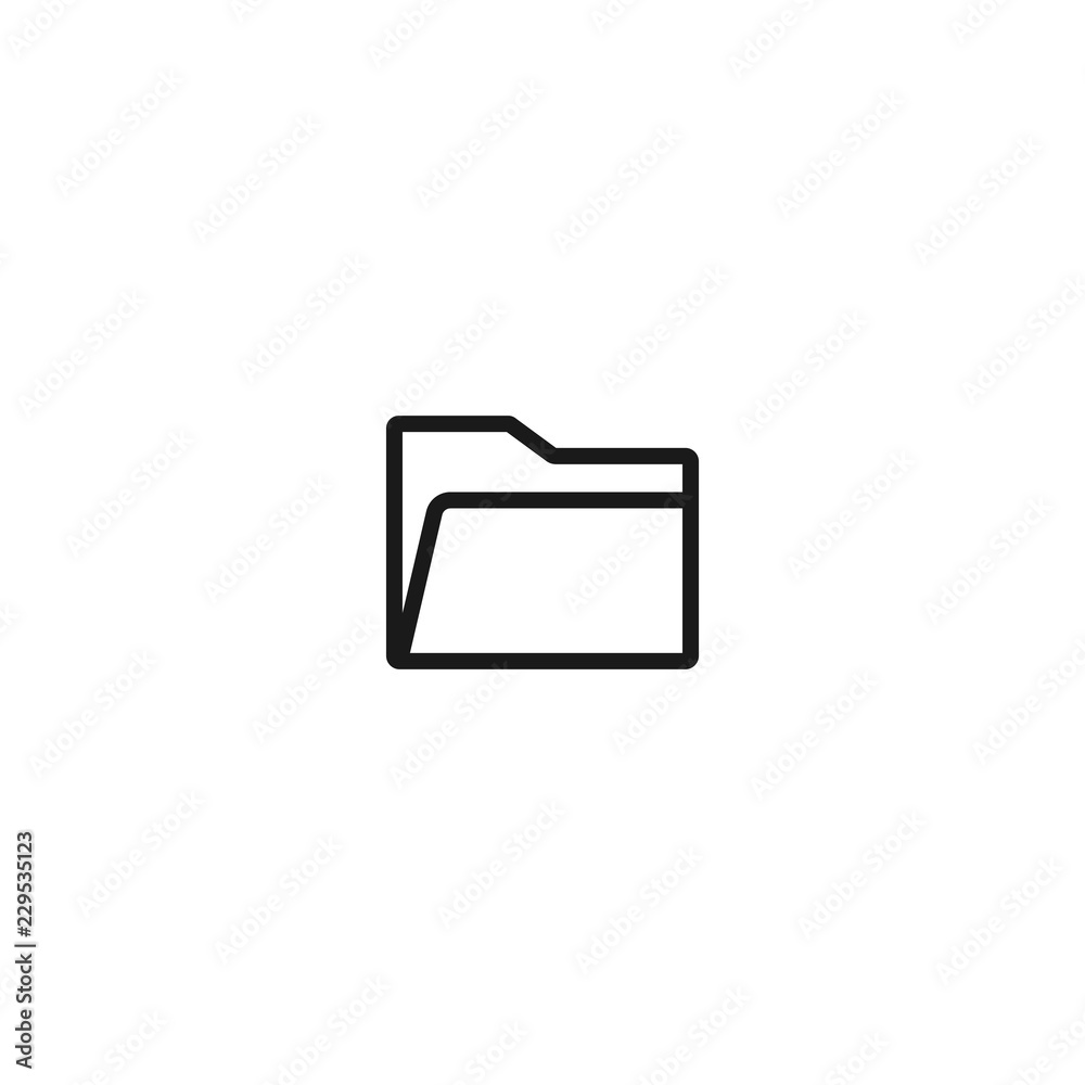 thin line folder vector icon thin line folder vector icon