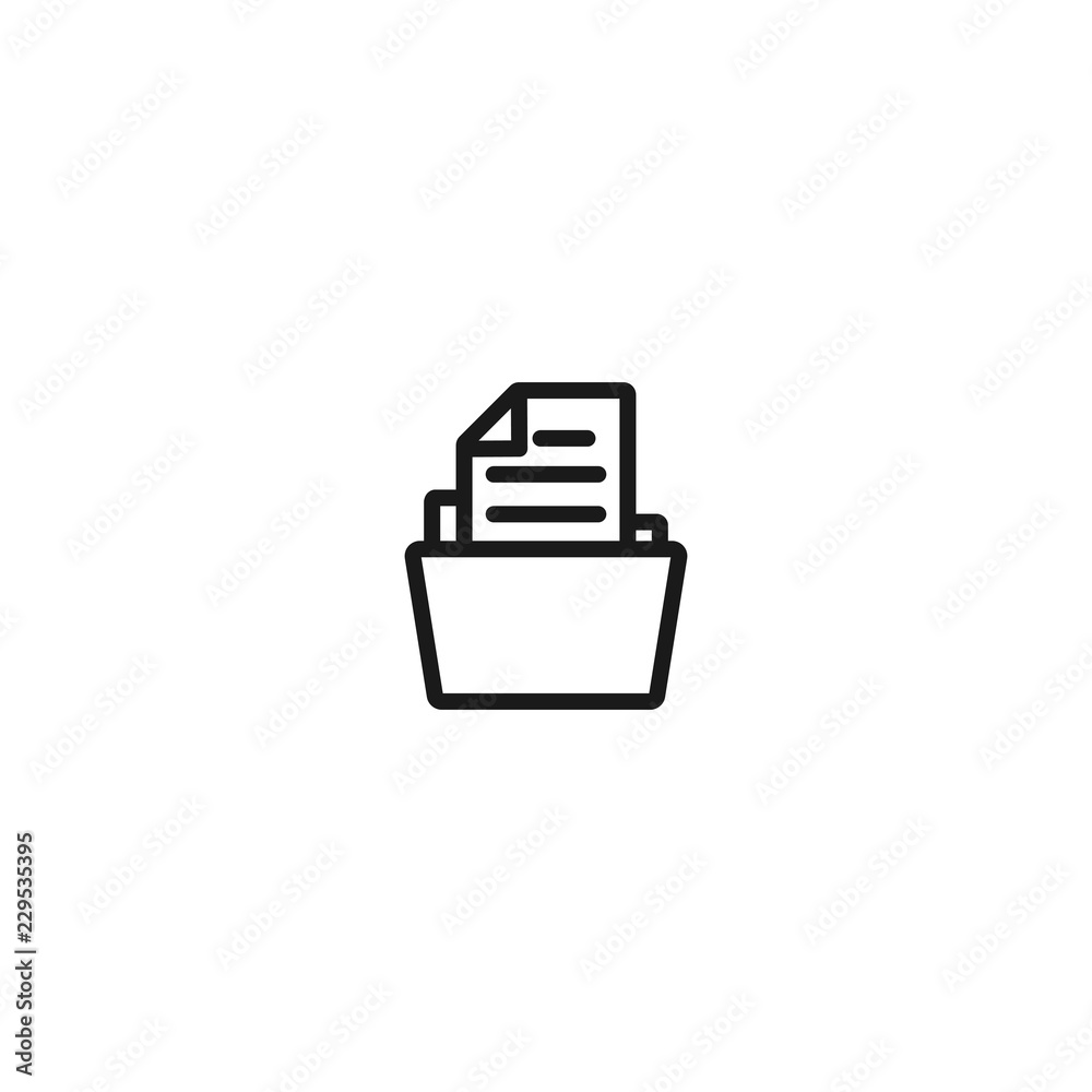 thin line folder vector icon thin line folder vector icon