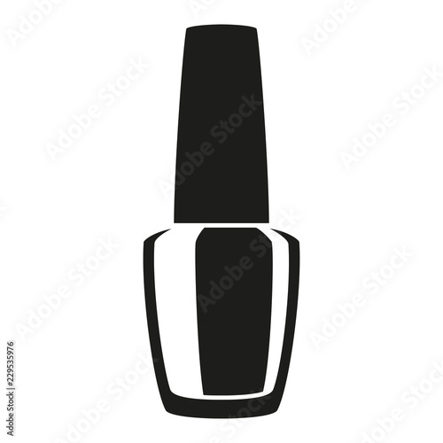 Black and white nail polish silhouette