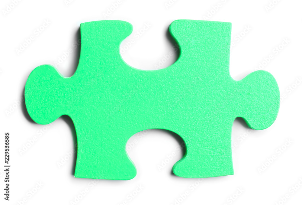 Piece of jigsaw puzzle on white background Piece of jigsaw puzzle on white background
