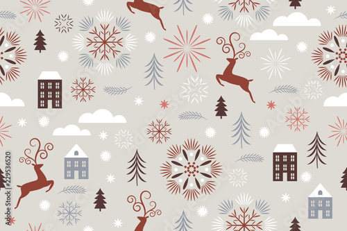 seamless christmas and new year pattern