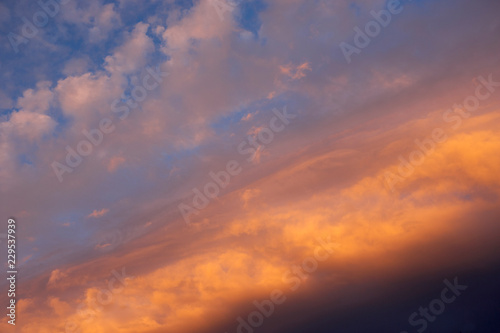 RED AND ORANGE CLOUDS AT SUNSET © danheighton
