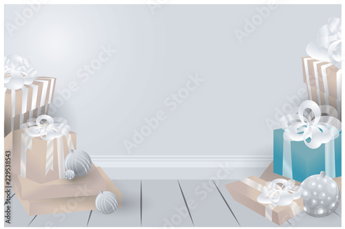 Room with chrismas gifts