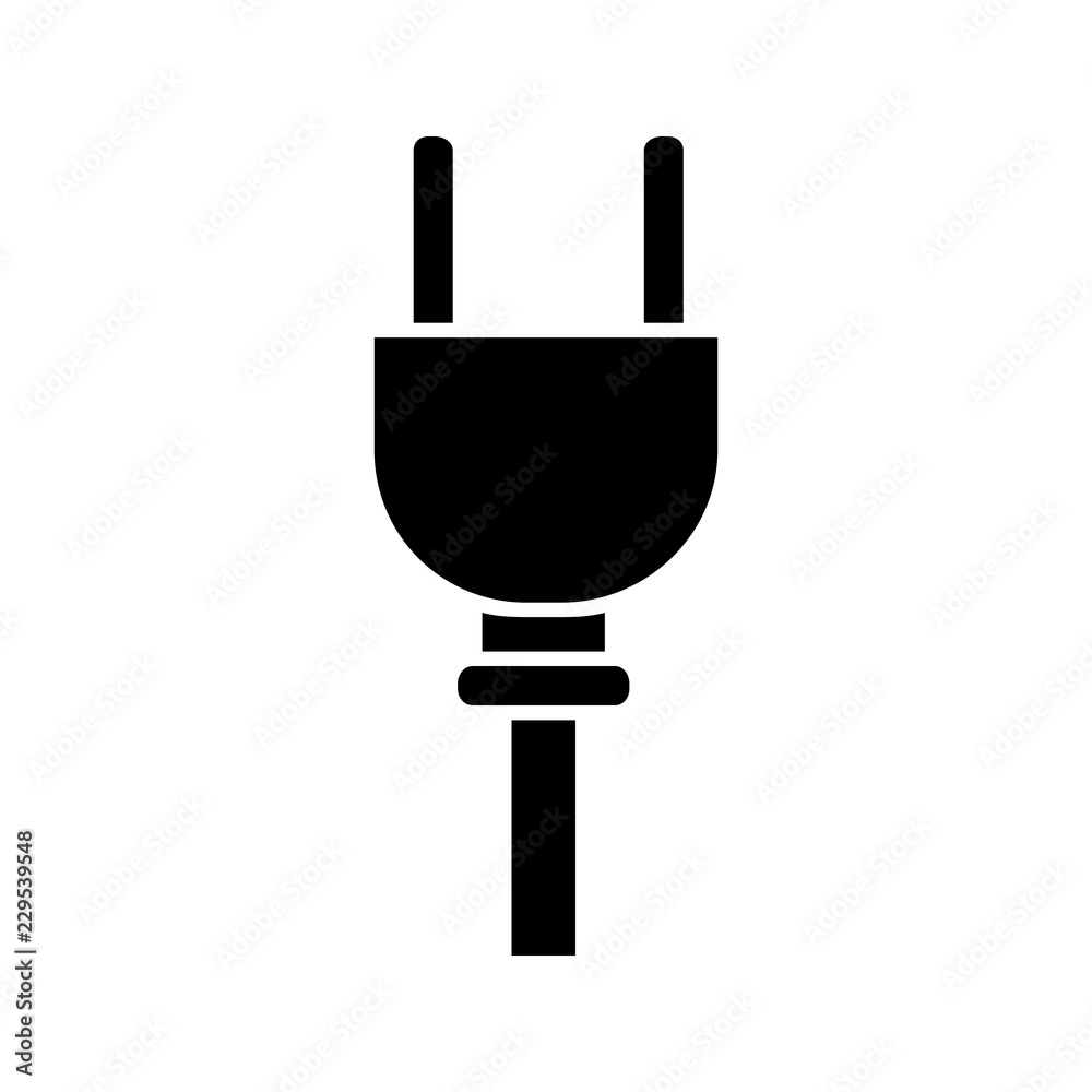 Electric plug glyph icon