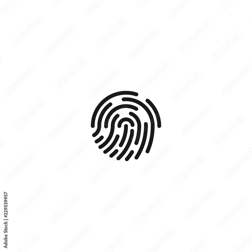 thin line fingerprint icon thin line fingerprint icon