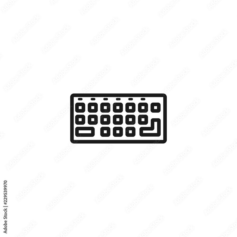 thin line keyboard icon thin line keyboard icon