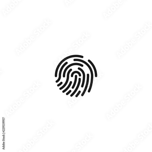 thin line fingerprint icon