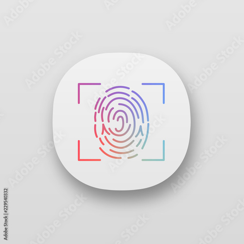 Fingerprint scanning app icon