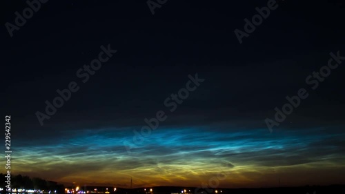 Noctilucent clouds, time lapse